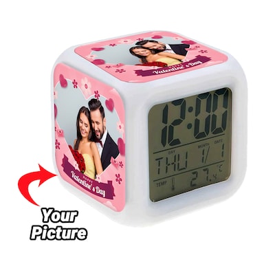 Personalised Valentines Romance LED Clock