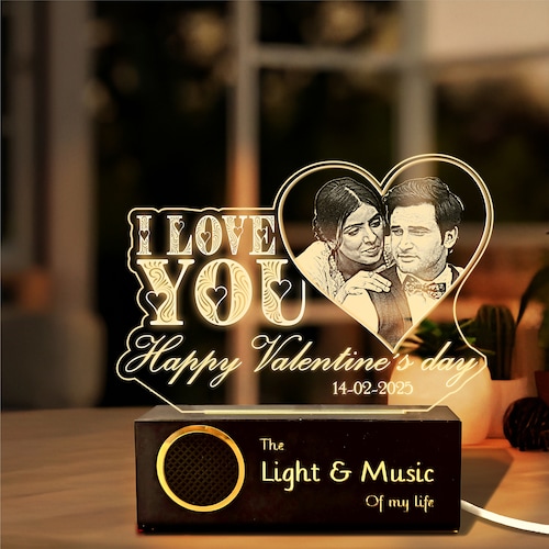 Buy Personalized Valentines Day Lamp With Speaker Base