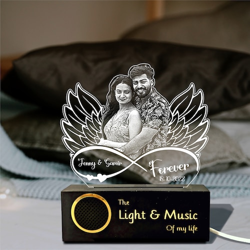 Buy Personalised Timeless Valentines Lamp with Speaker Base