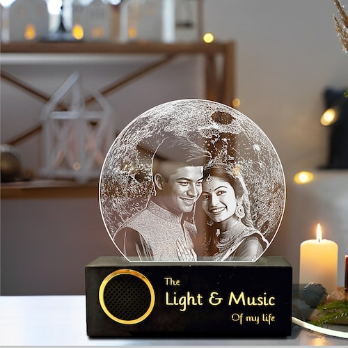 Buy Personalized Valentines Lamp with Speaker Base