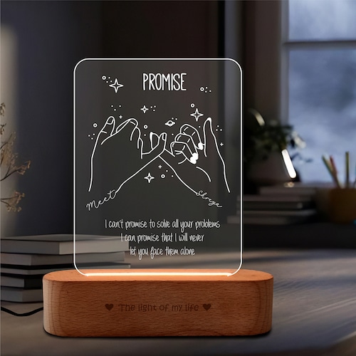 Buy Personalized Valentines Promise Glow Lamp