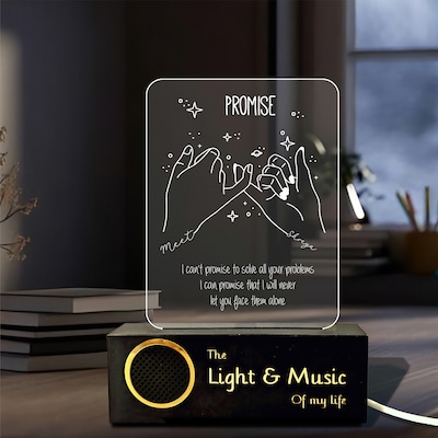 Personalized Promise Glow Lamp with Speaker Base