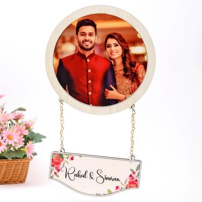 Personalised Photo Hanging Name Plate