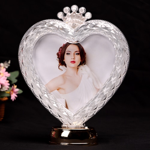 Buy Personalised Valentines Heart Shape Frame Lamp