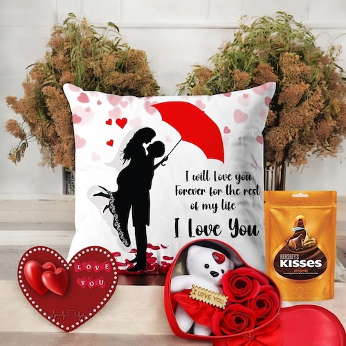 Buy Heartfelt Desires Cushion Choco Combo