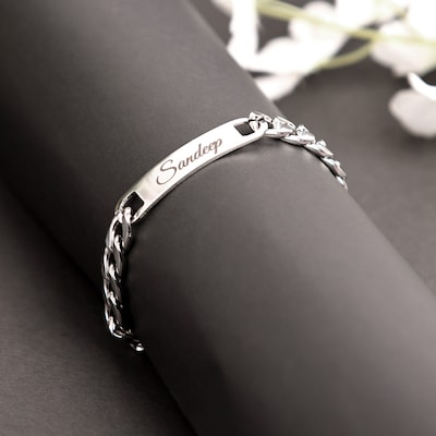 Personalised Engraved Charm Bracelet
