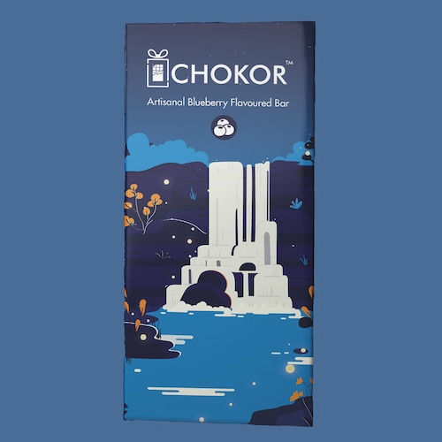 Buy Chokor Artisanal Blueberry Flavoured Chocolate Bar 100 gm