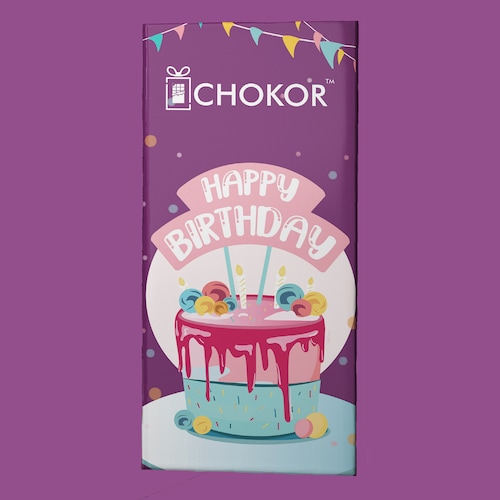 Buy Chokor Happy Birthday Chocolate Bar 100 gm
