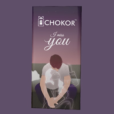 Chokor I Miss You Chocolate Bar For Girl 100 gm