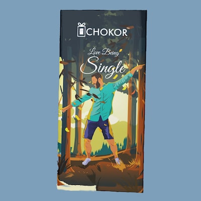 Chokor Love Being Single Boy Chocolate Bar 100 gm