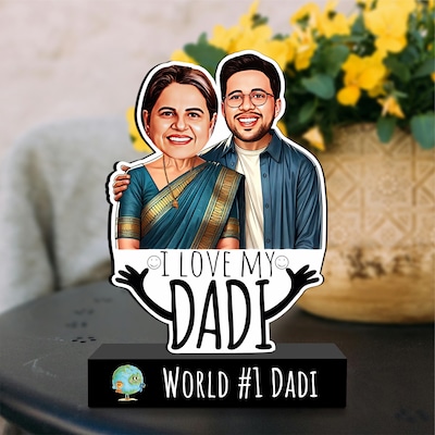 Personalized I Love My Dadi Caricature