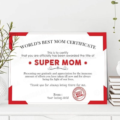 Ultimate Mom Certificate