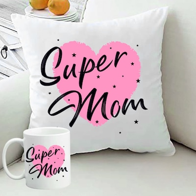 Super Mom Cushion and Mug Combo
