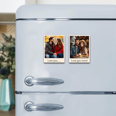 Personalised Love You More Fridge Magnets Pair