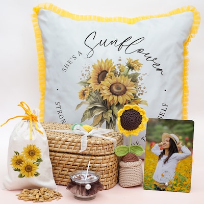 Personalised Sunflower Glow Mothers Day Gift