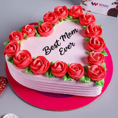 Best Mom Ever HeartShape Cake