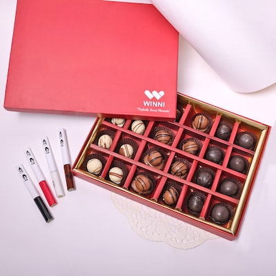 Truffle Chocolate Box with Elegant Beauty Touch