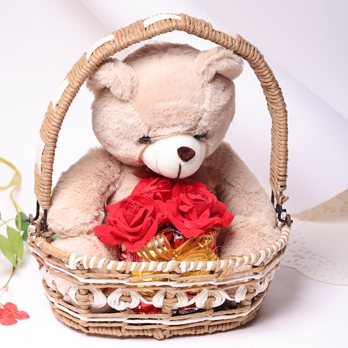 Buy Cuddle Cute Teddy Gift Basket