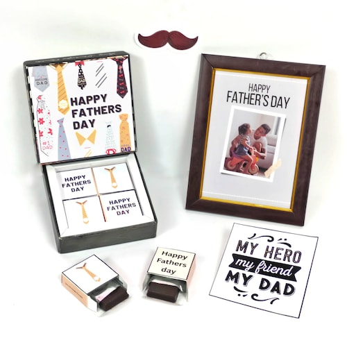 Buy Fathers Day Personalised Frame and Choco Box