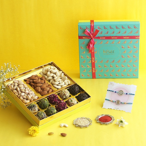 Buy Happiness Gourmet Ladoo and Dryfruit Rakhi Hamper
