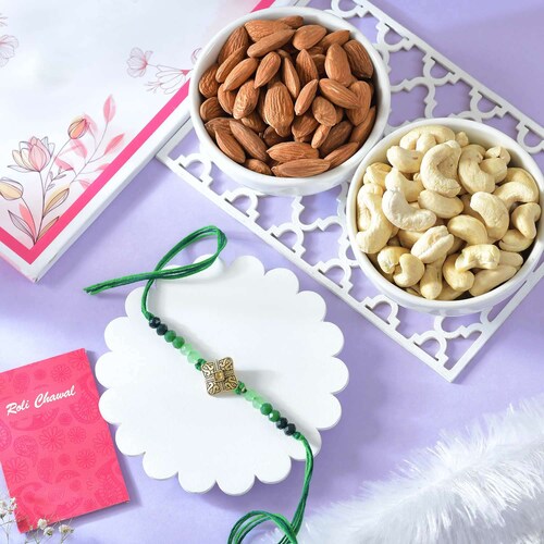 Buy Traditional Rakhi With Dryfruits