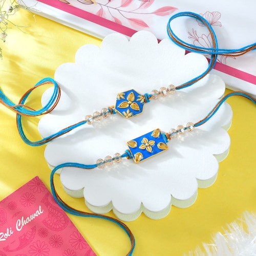 Buy Set of 2 Bluish Rakhi