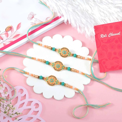Buy Set of 3 Exquisite Rakhi