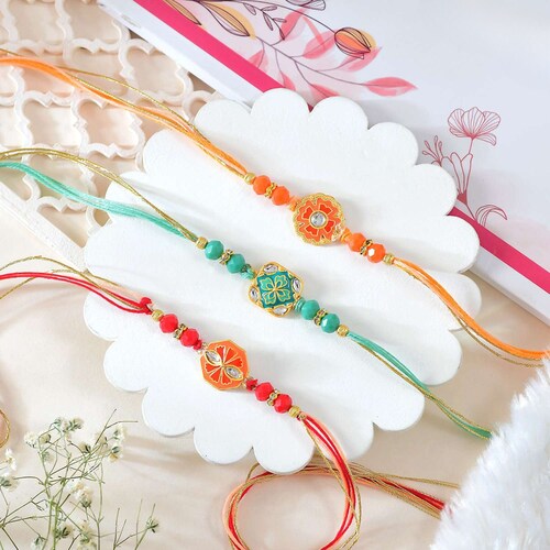 Buy Set of 3 Enchanting Rakhi