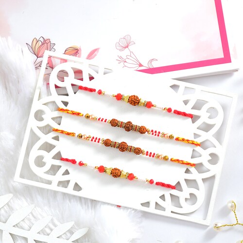 Buy Four Set Rudraksha Rakhi