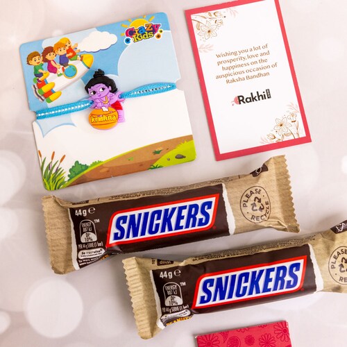 Buy Kanha Kids Rakhi with Snickers Chocolate