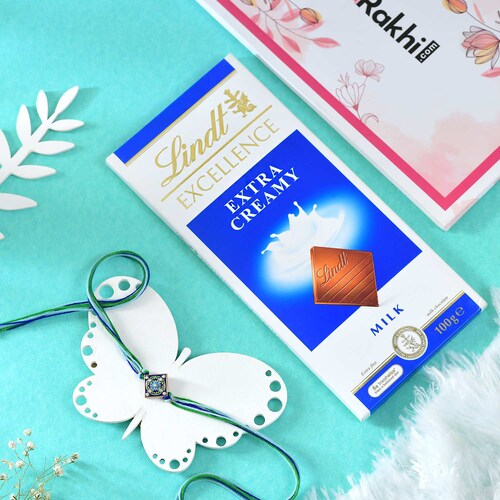 Buy Radiant Rakhi with Lindt Extra Creamy Chocolate