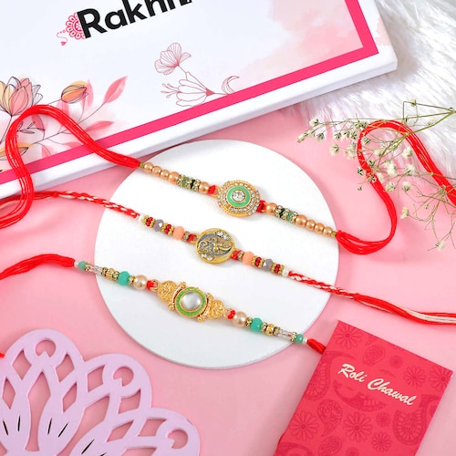 Buy Set of 3 Stunning Rakhi