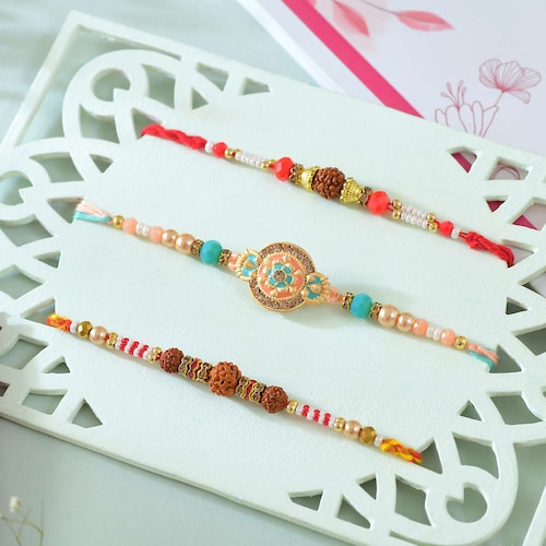 Buy Set of 3 Graceful Rakhi