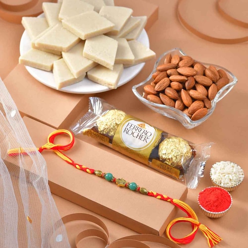 Buy Blue Pearl Rakhi Feast Collection