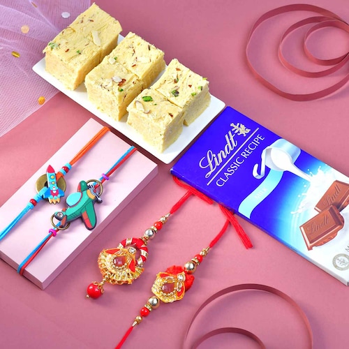 Buy Rakhi Set with Chocolate Sweets