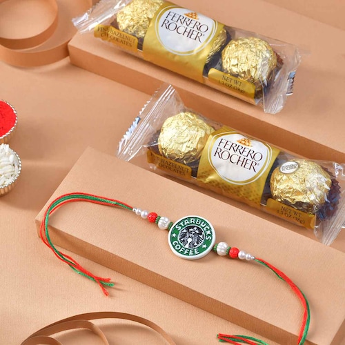 Buy Starbucks Rakhi with Chocolate