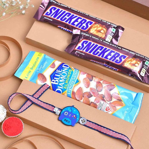 Buy Bro Rakhi with Chocolate and Dryfruits