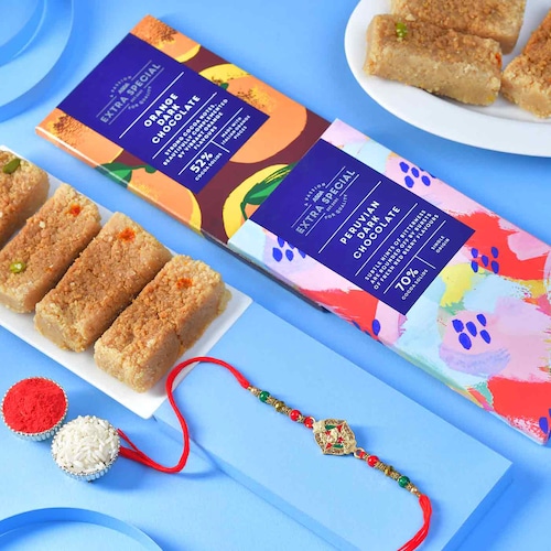 Buy Rakhi Radiance Milk Cake and Dual Dark