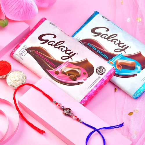 Buy Galaxy Duo Delight Rakhi Gift