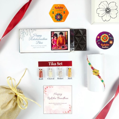 Buy Personalized Rakhi Chocolate Set