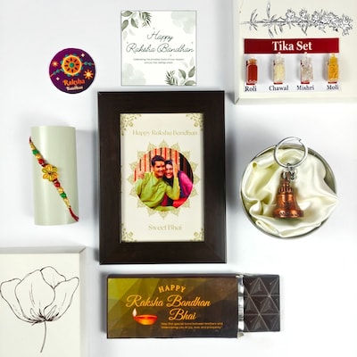 Personalized Smart Bhai Rakhi Gift Set