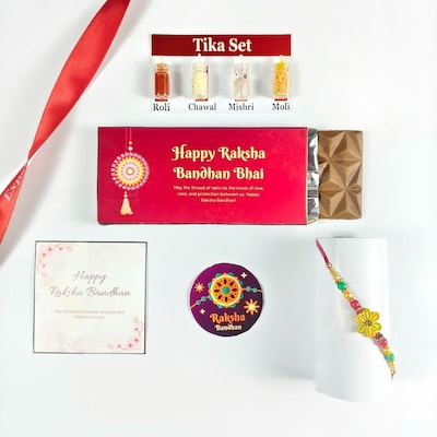 Special Rakhi for Brother with Chocolate Bar