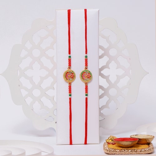 Buy Blessed Bond Set of 2 Ganesha Rakhis