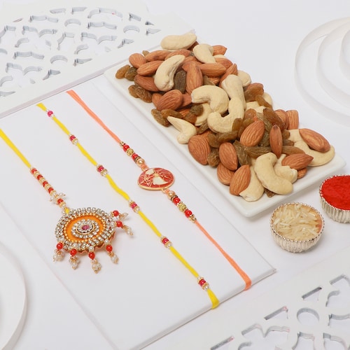 Buy Family Rakhi Set with Mix dry fruits