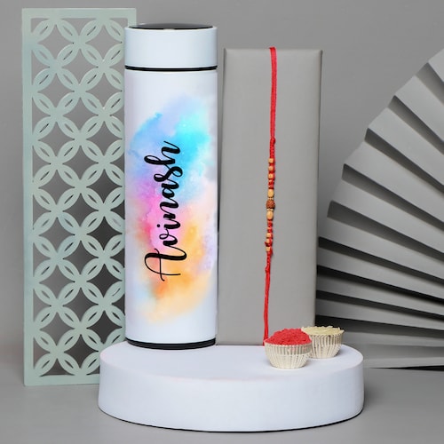 Buy Pearl Rakhi with Temprature Bottle