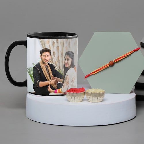 Buy Meenakari Rakhi with Magic Mug