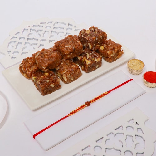 Buy Single Rakhi with Sweets