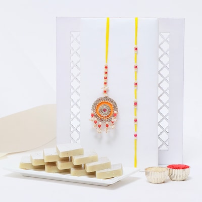 Bhaiya Bhabhi Rakhi with Kaju Katli