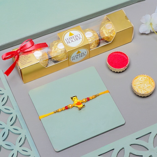 Buy Chhota Bheem Kids Rakhi with Ferrero Rocher Chocolate