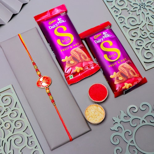 Buy Spider Man Web Rakhi with Silk Chocolates
